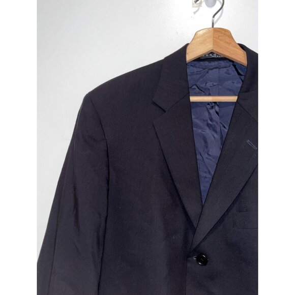 Hugo Boss Black Wool Blend Two-Button Suit Men's Jacket Blazer Size 42 - Picture 2 of 10